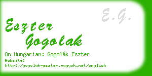 eszter gogolak business card